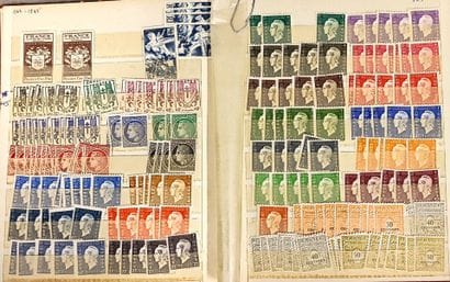 Small stock of mint France stamps from 1945...