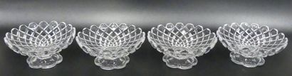 Baccarat: a fruit bowl and its four cups...