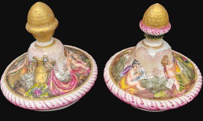 Capo Di Monte: a pair of covered porcelain...