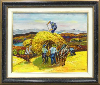 Yves SOUBEYRAN: Haymaking
Oil on canvas signed...
