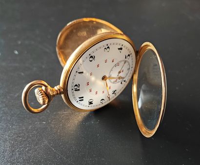 A gold gousset watch (eagle) numbered 200742
with...