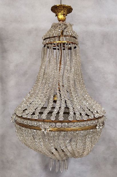 A large three-light hot-air balloon chandelier...