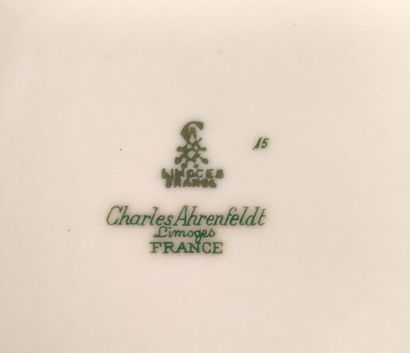 An 84-piece dinner service in Limoges porcelain
marked...