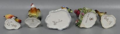 ROYAL ADDERLEY Floral 
Series of five birds...
