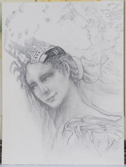 Alain JACQUET (1939-2008)
Woman with hairdo,...