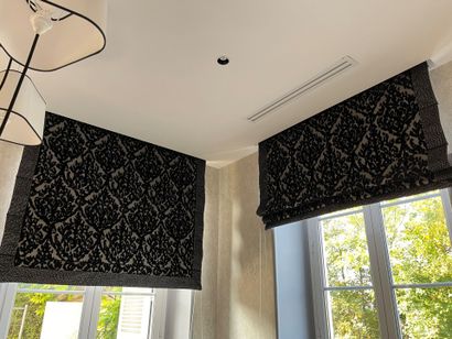 LOT including:
-5 black velvet brocade fabric...