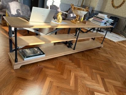 Modern wood and lacquered metal ENFILADE...