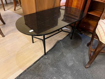 Middle table, metal base, imitation marble...