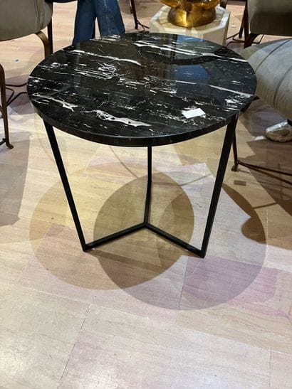 Middle table, metal base, imitation marble...