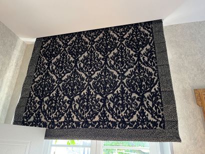LOT including:
-5 black velvet brocade fabric...