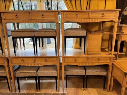 LOT of four style flat desks opening with...