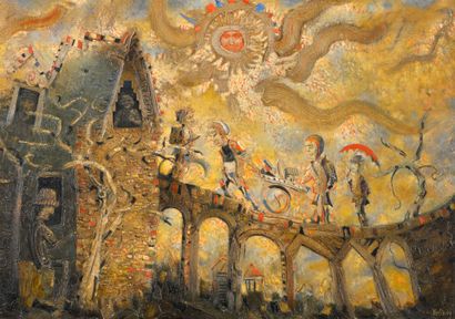 Claude VERLINDE (1927-2020)
The procession
Canvas
Signed...