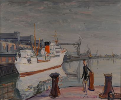 Émile SABOURAUD (1900-1996)
Port
Oil on canvas.
61...