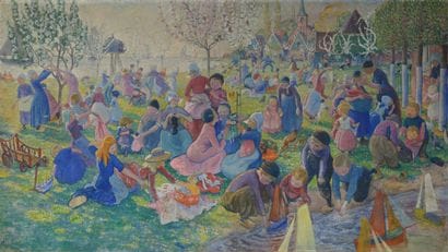 Augustin HANICOTTE (1870-1957)
Springtime
Oil...