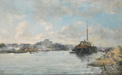 François CACHOUD (1866-1943)
Boats at quay...