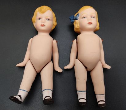 Couple of bisque dolls
H 13.5 cm