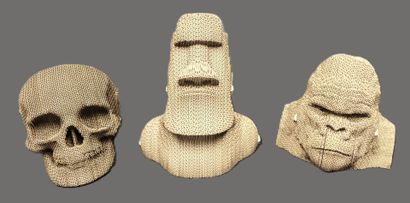 3 D cardboard puzzles
- monkey head
- skull
-...