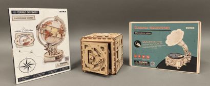Packs of 3 wooden 3D models
GRAMOPHONE -...