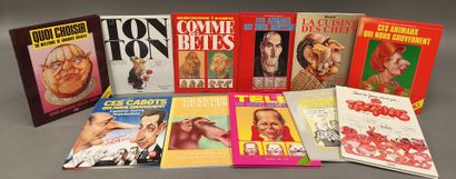 Set of 11 volumes of caricatured comics,
including...