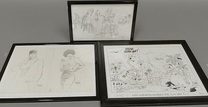 Lot of about 14 various framed pieces
most...