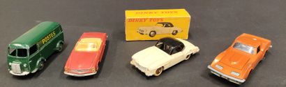 Dinky Toys : 4 véhicules divers dont fourgon...