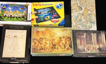 Lot de 6 puzzles divers comprenant : 
- David,...