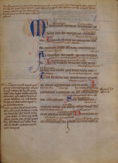 [Manuscrit enluminé. XIIIème siècle]. Psautier...