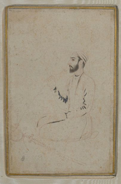 INDIA, Punjab, circa 1800
Huqqa smoker
Black...