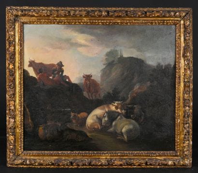 In the taste of BERCHEM
Pastoral paintings
Pair...