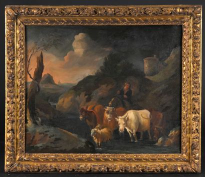 In the taste of BERCHEM
Pastoral paintings
Pair...