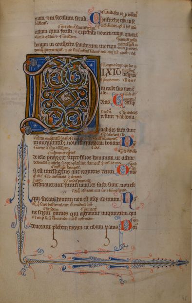 [Manuscrit enluminé. XIIIème siècle]. Psautier...