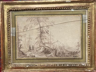 18th century FRENCH SCHOOL
Two hunters in...