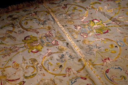 Petit tapis brodé, probablement Italie, 2nde...