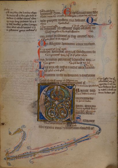 [Manuscrit enluminé. XIIIème siècle]. Psautier...