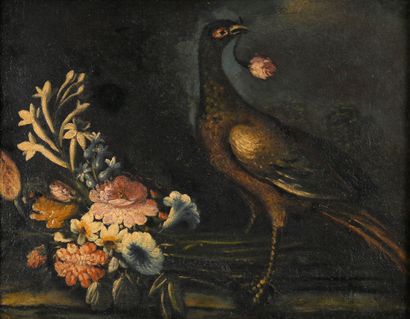 VENITIAN SCHOOL, circa 1770
Peacock and basket...