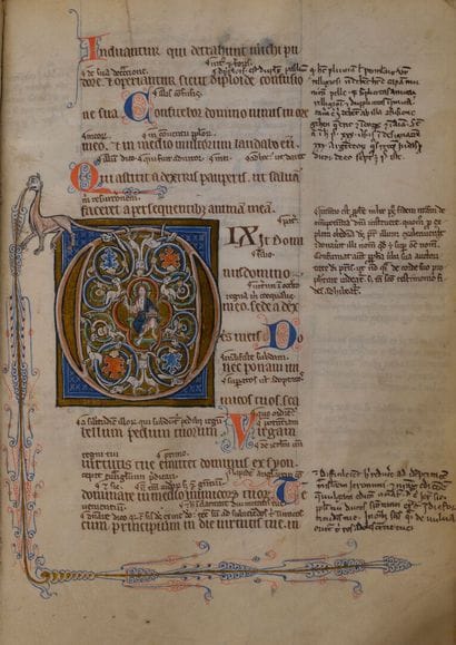 [Manuscrit enluminé. XIIIème siècle]. Psautier...