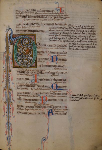 [Manuscrit enluminé. XIIIème siècle]. Psautier...
