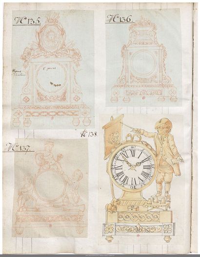 Pendule en bronze ciselé d'époque Louis XVI
À...