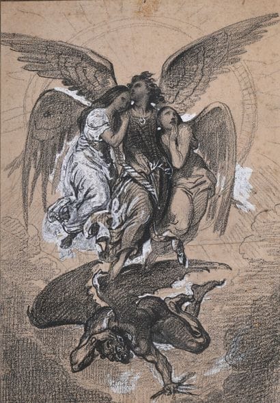 Achille DEVÉRIA (Paris 1800-1857)
Saint Michael...