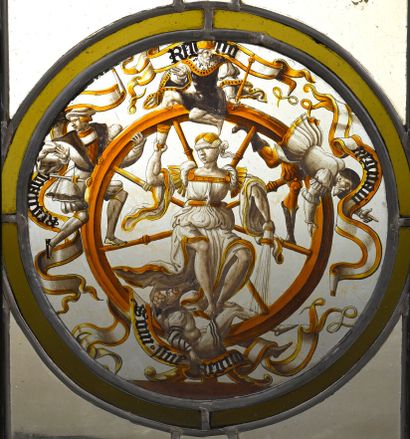 Milieu du XVIe siècle
Rondel en verre peint...