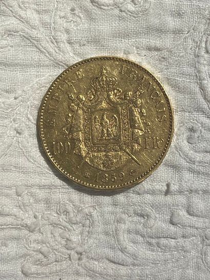 Coin de 100 francs or - Napoléon III, de...