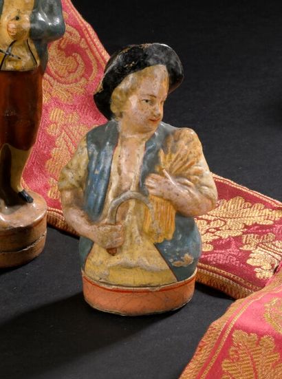 Le moissonneur, figurine en bergamote, début...