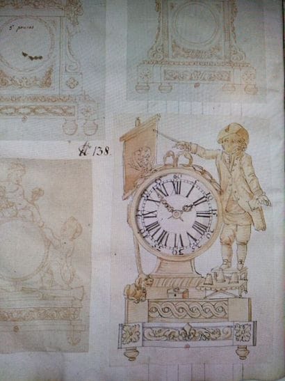 Pendule en bronze ciselé d'époque Louis XVI
À...