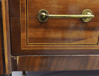 Louis XVI chest of drawers with three drawers,...