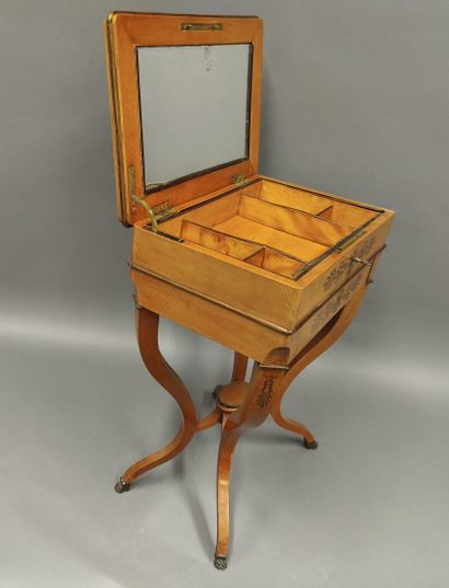 Small Charles X period book table with foliate...