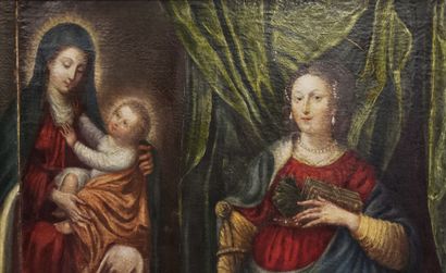 17th century school
Seated Virgin Mary holding...