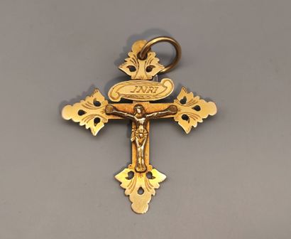 Gold grid cross
Hallmark of Moutet orfèvre...