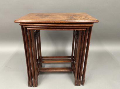Louis MAJORELLE (1859-1926) 
Suite of 4 nesting...