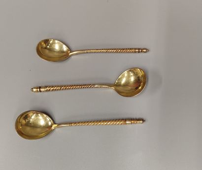 RUSSIA, 19th century
Three small vermeil...