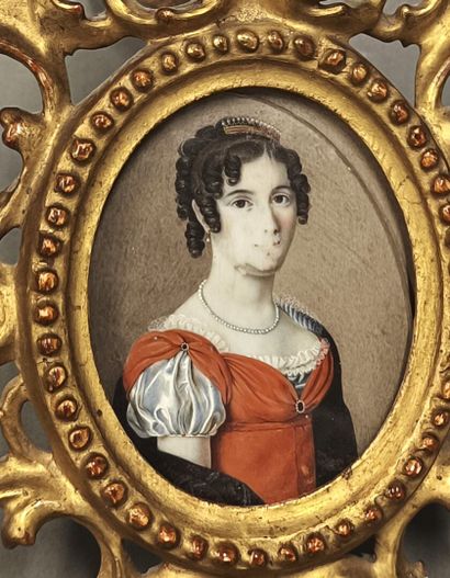 École italienne début XIXème siècle 
Portrait...
